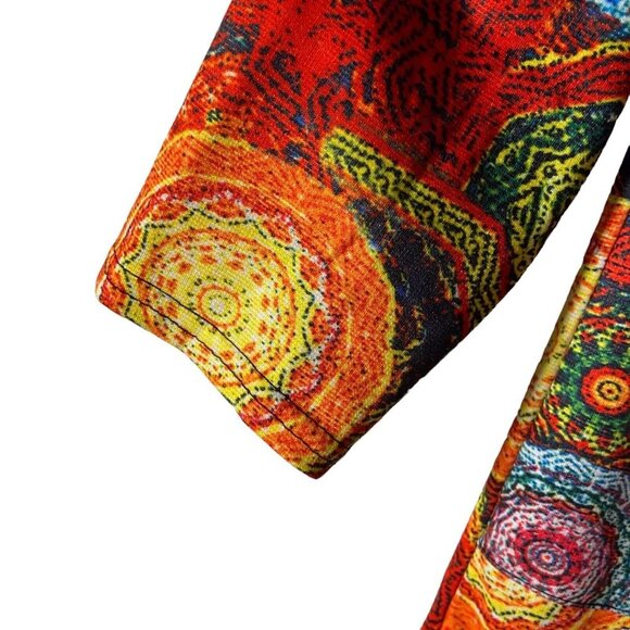 FullJion Women's Dress Tunic Large Fashionable Geometric‎ Multicolored Abstract - Picture 9 of 9